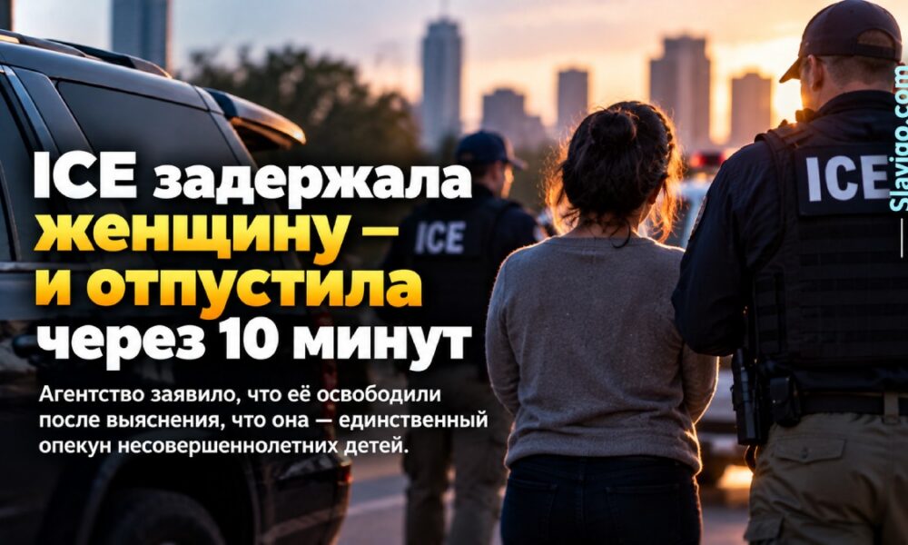 Задержание ICE возле школьной остановки в Austin и последующее освобождение женщины