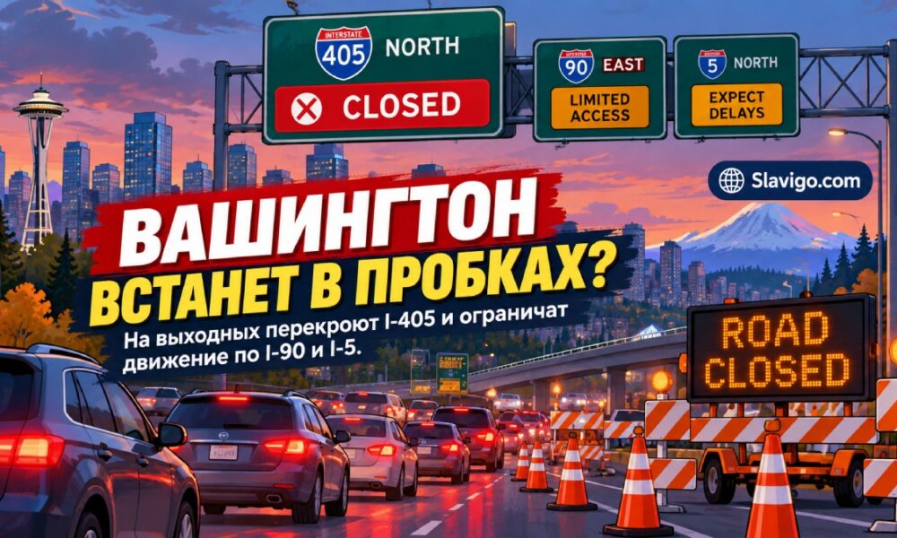 В выходные перекроют северное направление I-405 через Bellevue