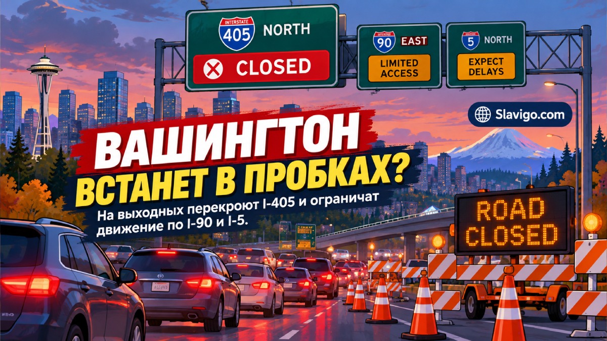 В выходные перекроют северное направление I-405 через Bellevue