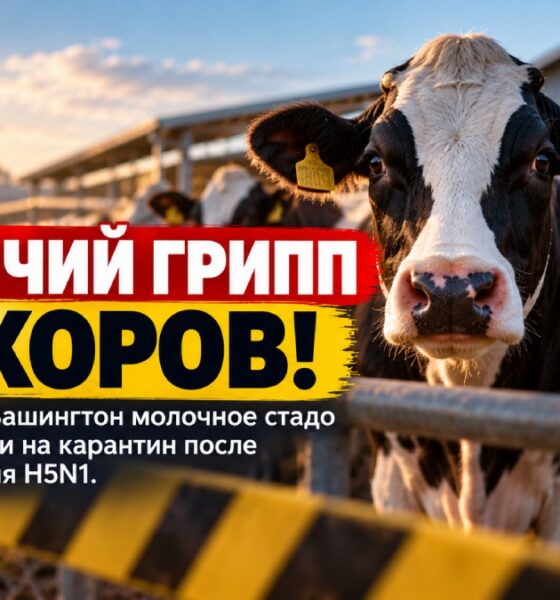 В Benton County молочное стадо отправили на карантин после выявления птичьего гриппа H5N1
