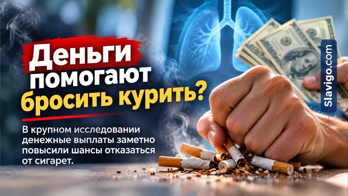 Денежные выплаты почти удвоили отказ от курения в крупном рандомизированном исследовании