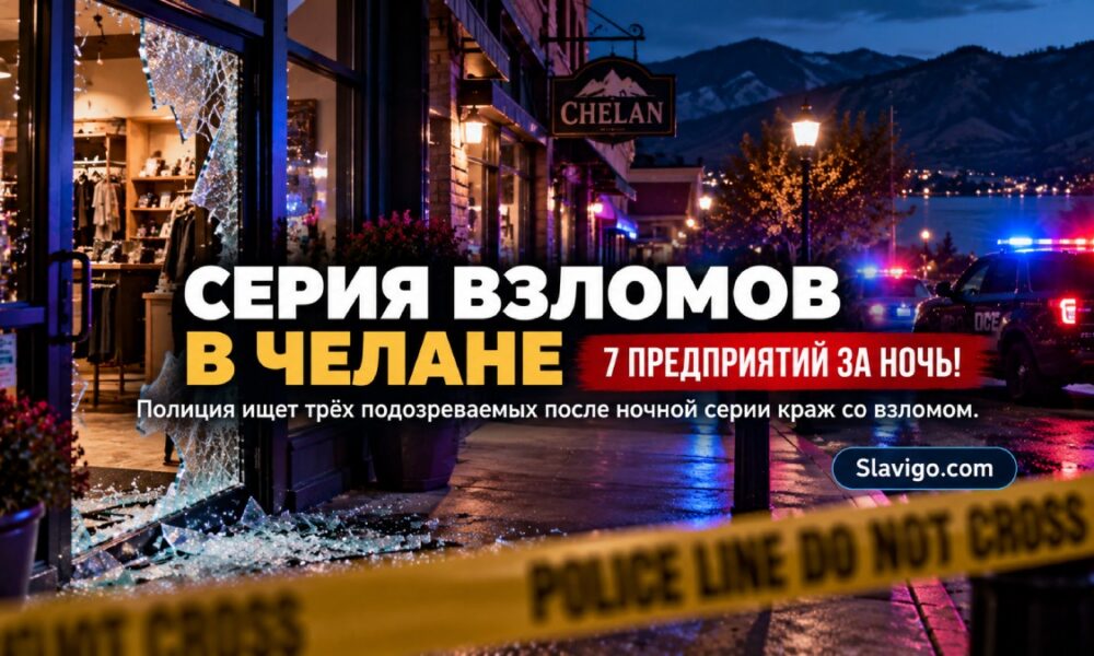 Полиция Chelan ищет трёх подозреваемых после серии взломов предприятий