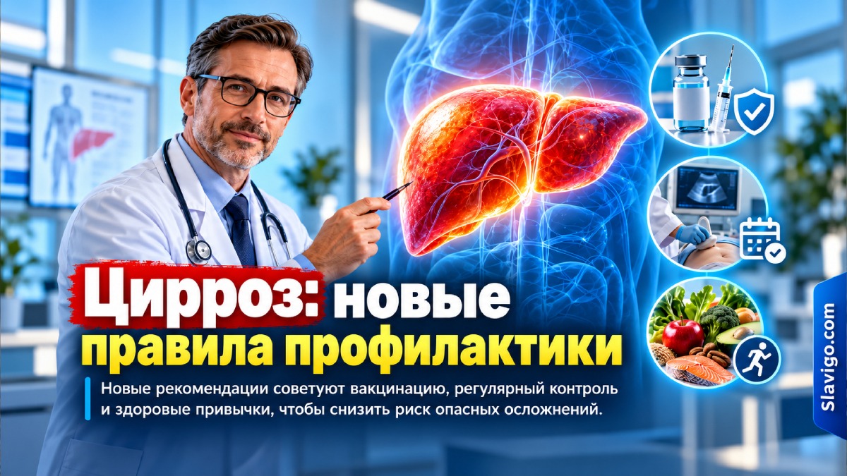 Новые рекомендации по циррозу делают акцент на вакцинации, образе жизни и ранней профилактике осложнений