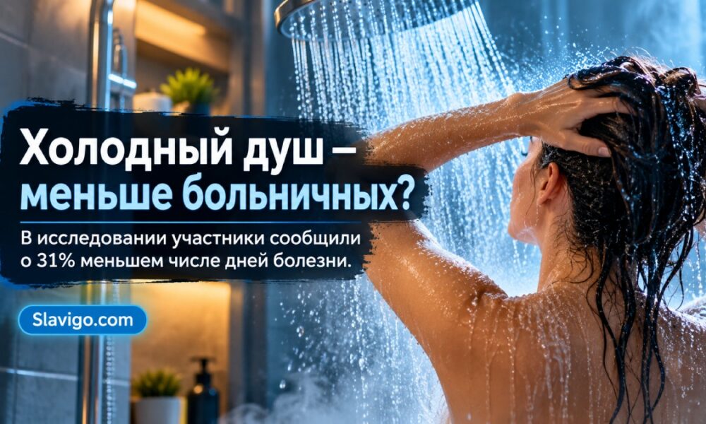 Холодный душ и больничные: исследование нашло связь с уменьшением пропусков работы