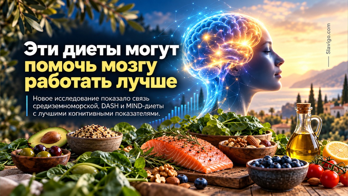 Средиземноморский, DASH и MIND-рационы сравнили по связи с памятью и исполнительными функциями