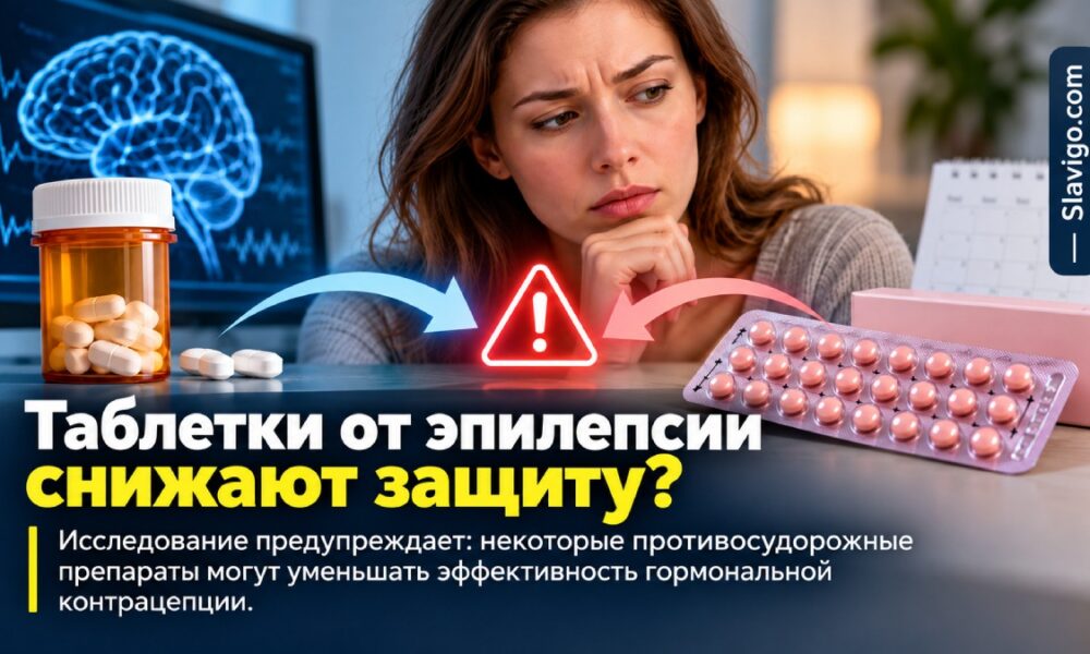 Некоторые лекарства от эпилепсии могут снижать эффективность гормональной контрацепции