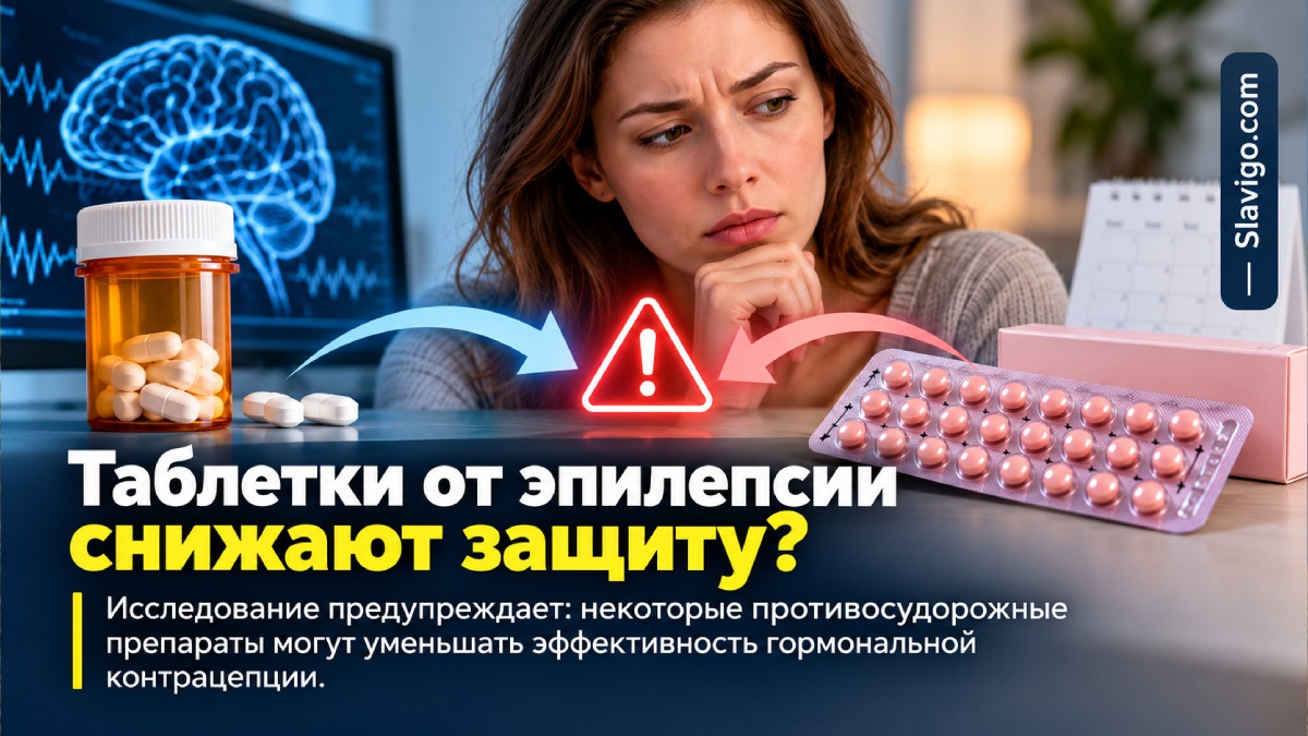 Некоторые лекарства от эпилепсии могут снижать эффективность гормональной контрацепции