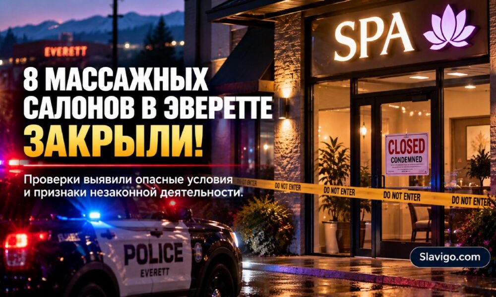 Редакционная иллюстрация: В Everett восемь массажных заведений закрыли из-за нарушений безопасности