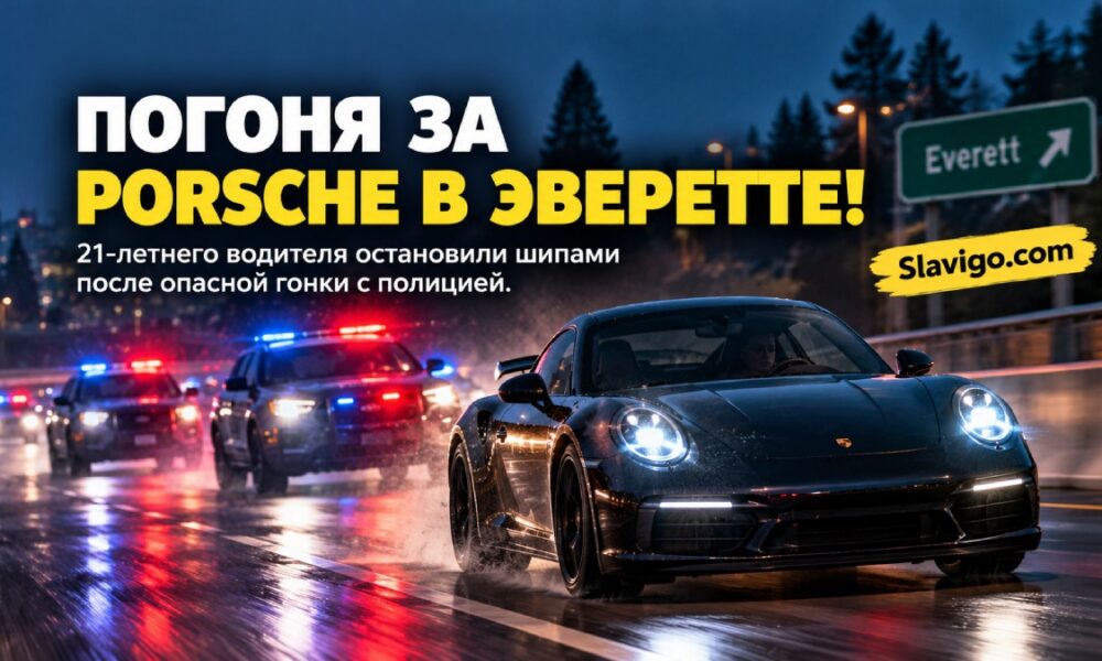 После погони за Porsche в Everett задержали 21-летнего водителя
