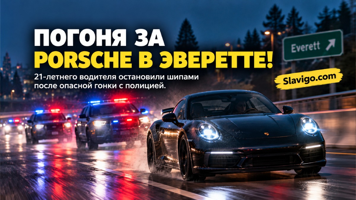 После погони за Porsche в Everett задержали 21-летнего водителя