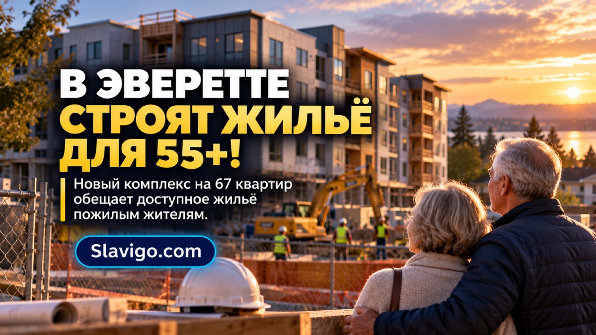 В Everett начали строить 67 доступных квартир для жителей старше 55 лет