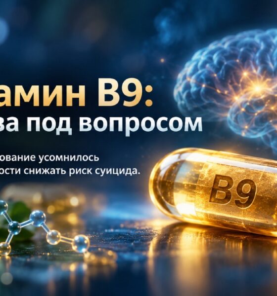 Фолиевая кислота не показала единой связи со снижением суицидальной смертности у молодых шведов