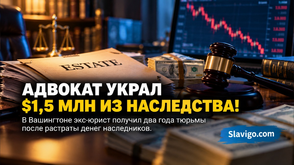 Бывшего адвоката Washington приговорили к двум годам за кражу $1,5 млн из наследства клиента
