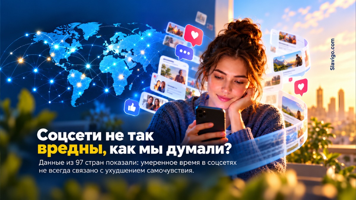 Соцсети и самочувствие: новый опрос в 97 странах не подтвердил простое правило «меньше — лучше»