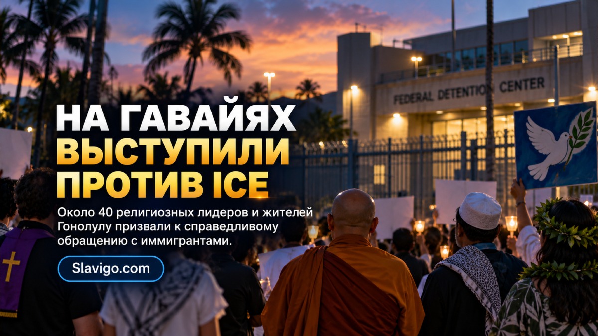 Межконфессиональная акция возле федерального центра содержания в Honolulu