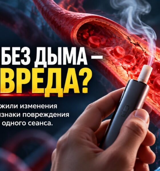 Устройство нагреваемого табака рядом с прибором измерения давления