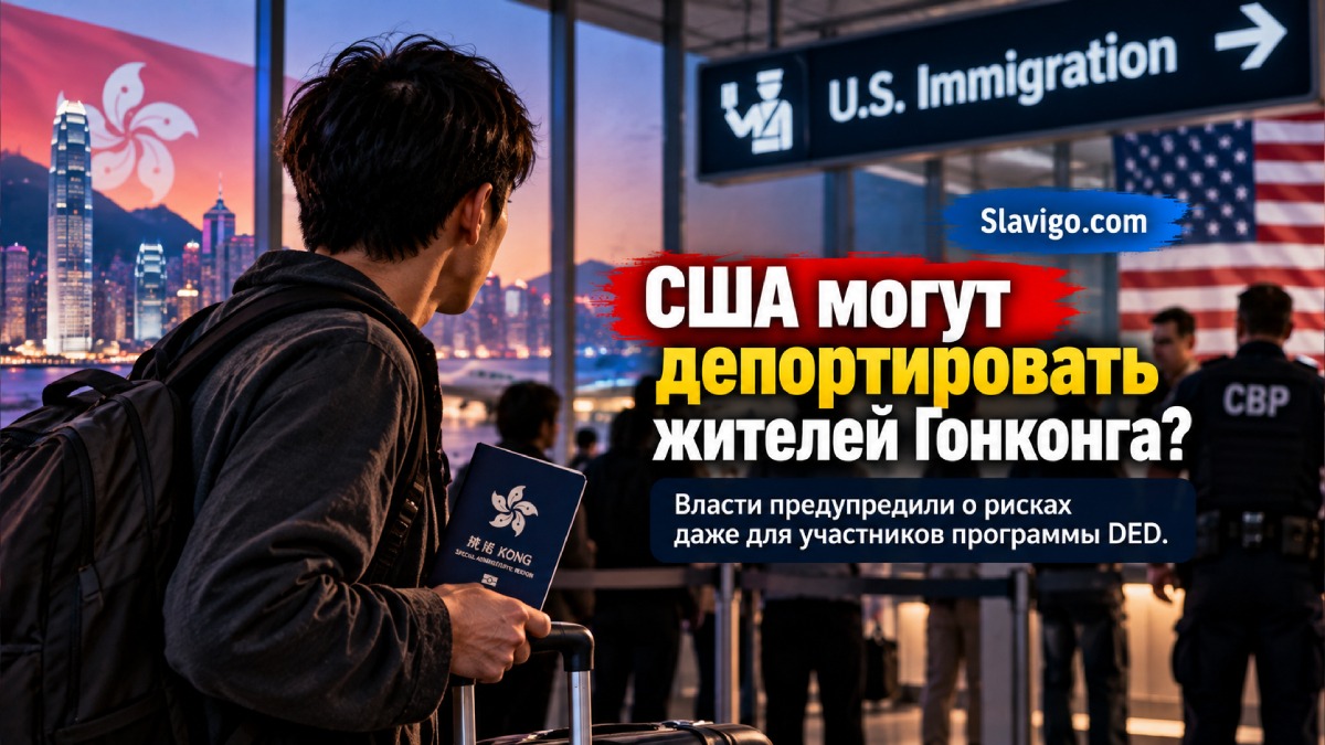 Задержания ICE жителей Гонконга с временной защитой DED