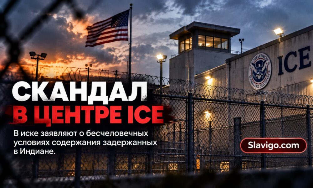 Иммиграционный центр содержания за ограждением в Индиане