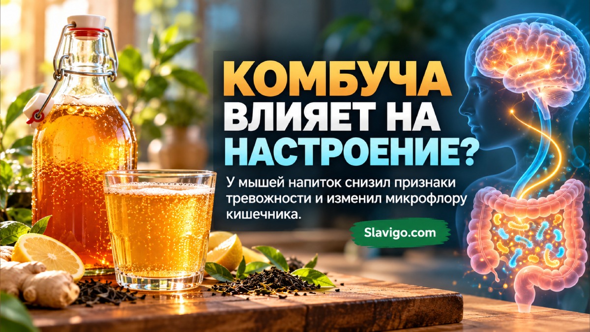 Комбуча изменила микробиом и поведение мышей: говорить о лечении тревоги у людей пока рано