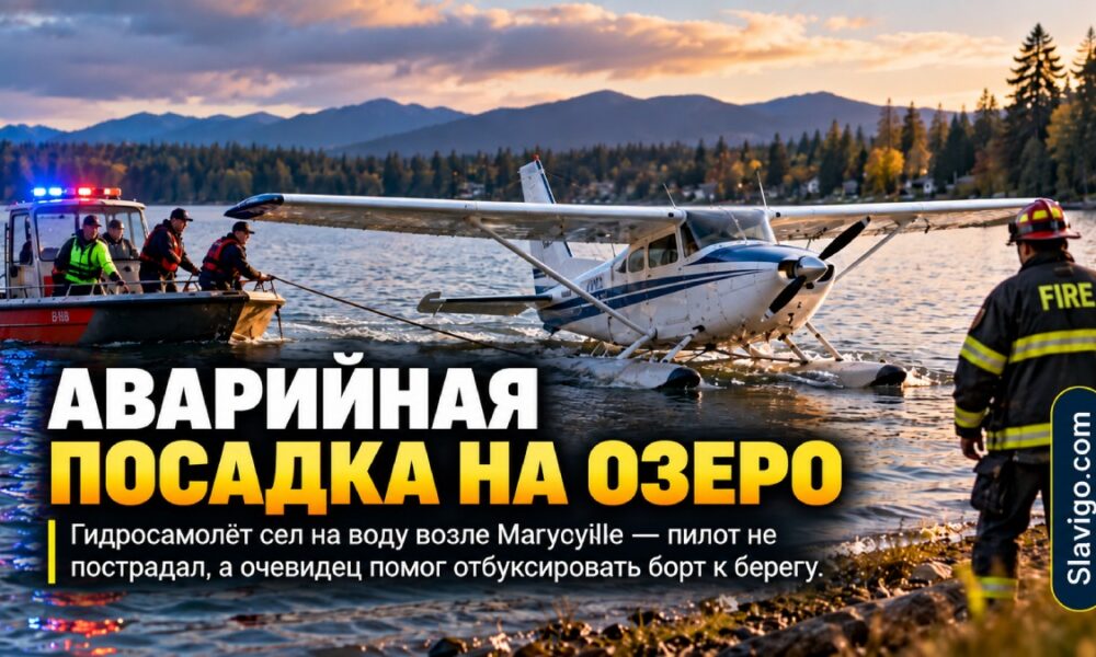 Гидросамолёт совершил аварийную посадку на Lake Ki возле Marysville