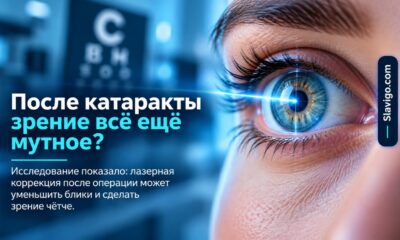 Лазерная «донастройка» после катарактальной операции улучшила качество зрения у недовольных пациентов