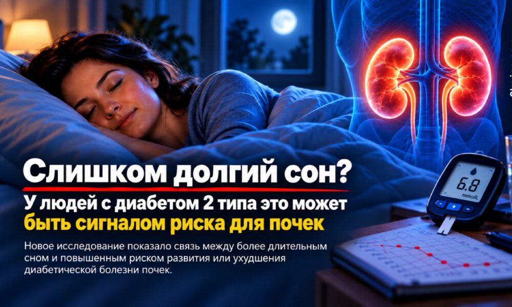 Долгий сон связали с более высоким риском ухудшения функции почек при диабете 2 типа
