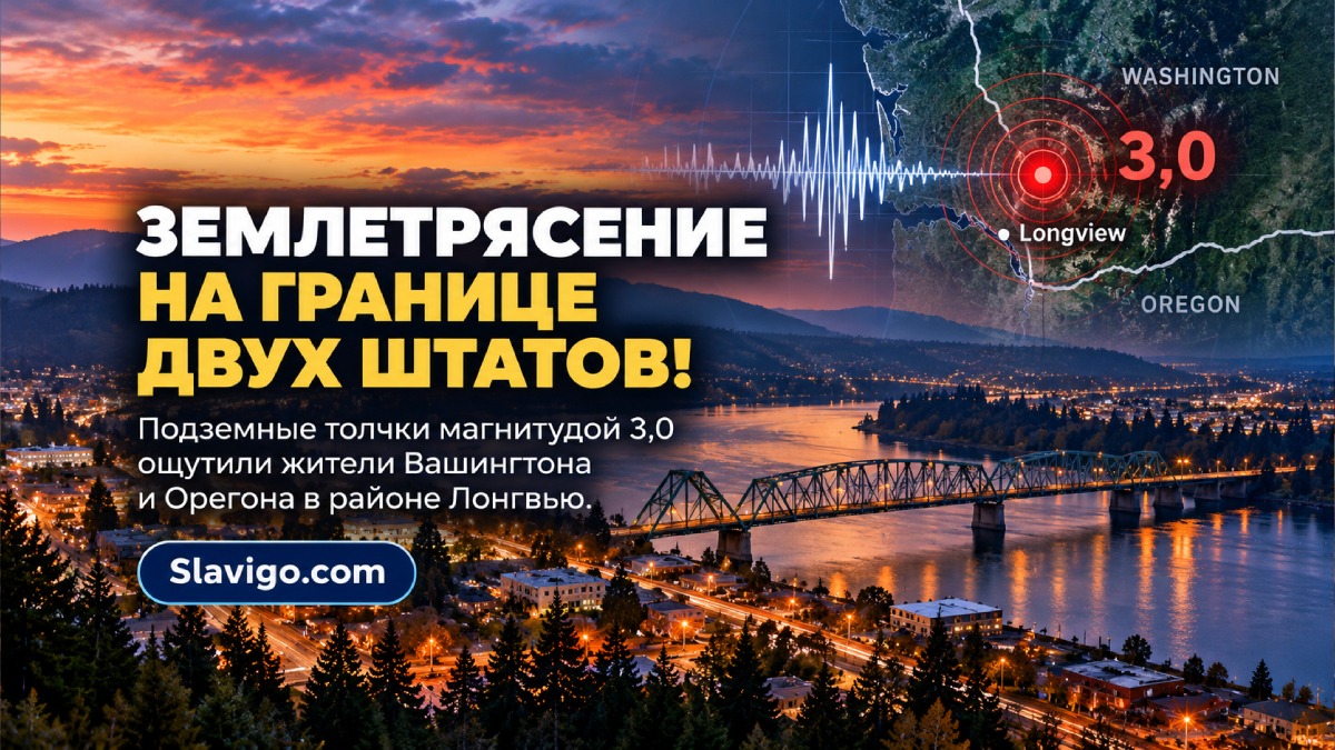 Землетрясение магнитудой 3,0 ощутили у границы Вашингтона и Орегона