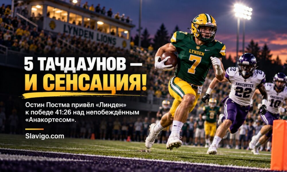 Lynden обыграл ранее непобеждённый Anacortes 41:26, Austin Postma занёс пять rushing touchdowns