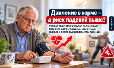 Скрытое высокое давление у пожилых связали с 70% более высоким риском падений