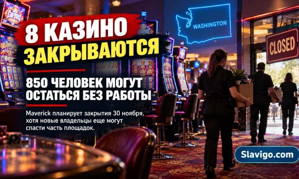 Восемь казино в Washington могут закрыться и сократить 850 работников