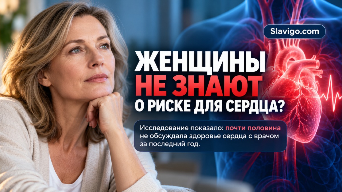 Женщины в период менопаузы часто не знают о рисках для сердца: опрос 7470 участниц