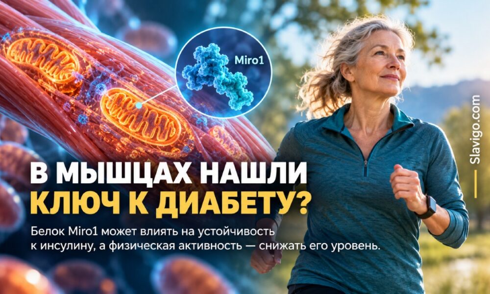 Физическая активность и сахар крови: белок Miro1 оказался возможным участником инсулинорезистентности