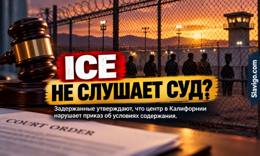 Задержанные ICE в пустыне Мохаве вновь требуют исполнения решения об условиях содержания