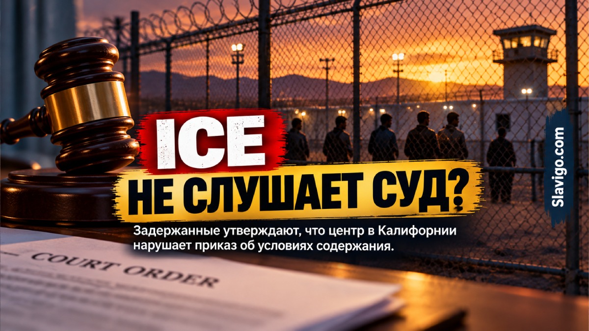 Задержанные ICE в пустыне Мохаве вновь требуют исполнения решения об условиях содержания