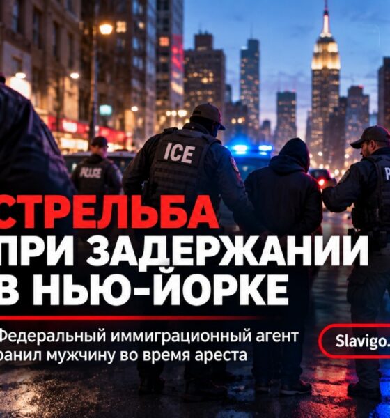 Место стрельбы с участием агента ICE в Marble Hill, New York
