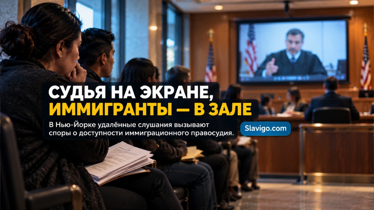 Удалённый immigration judge ведёт hearing в New York