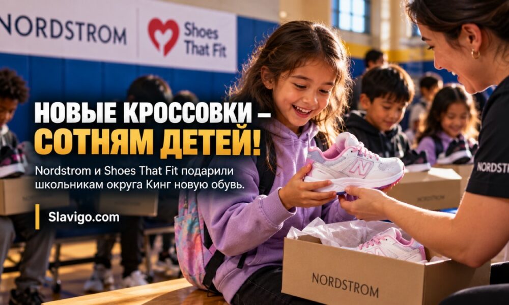 Nordstrom и Shoes That Fit раздали новую обувь сотням школьников King County