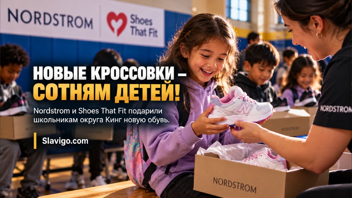 Nordstrom и Shoes That Fit раздали новую обувь сотням школьников King County