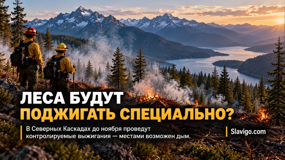 В North Cascades до ноября планируют контролируемое сжигание древесных остатков