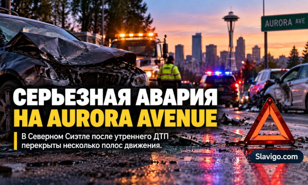 В North Seattle после ДТП на Aurora Avenue госпитализировали женщину и шестилетнего мальчика
