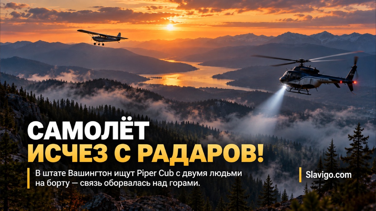 В Okanogan County ищут пропавший Piper Cub с двумя людьми на борту