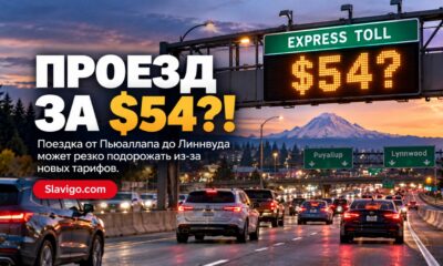 Поездка из Puyallup в Lynnwood по платным полосам может подорожать до $54