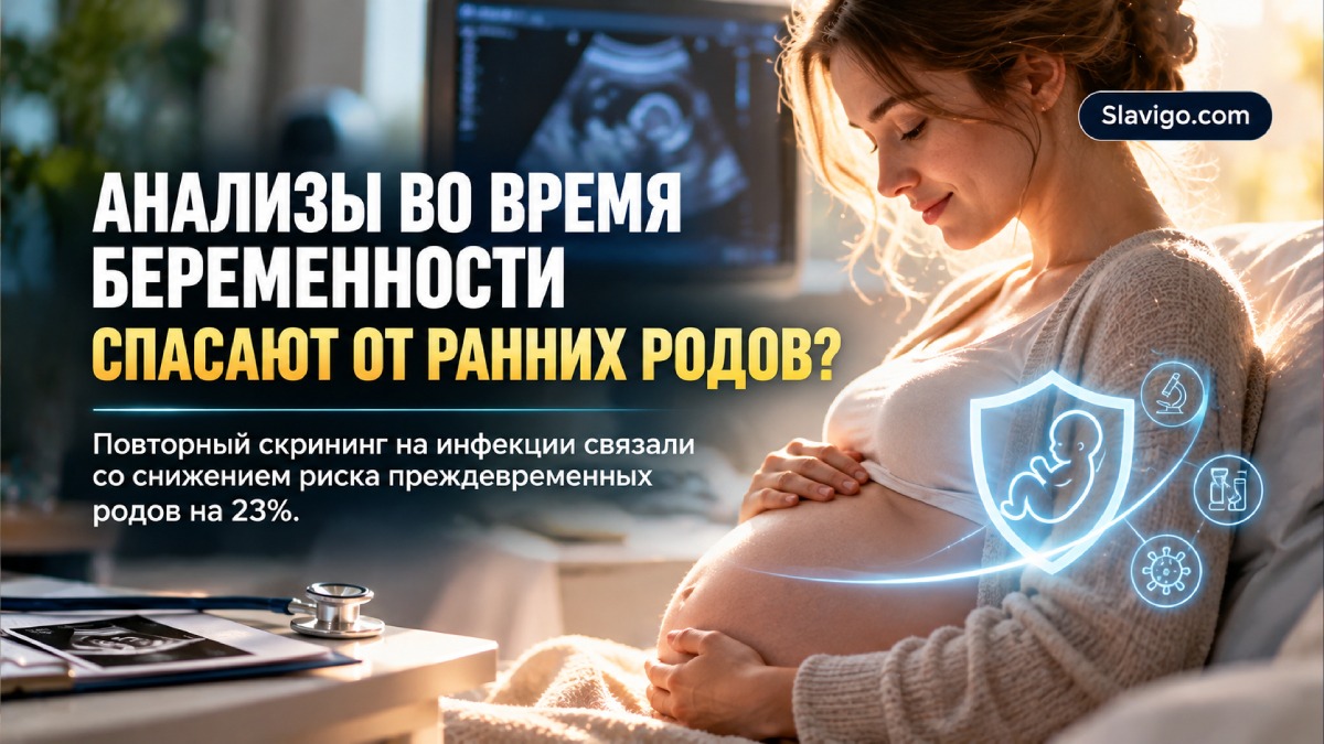Повторный скрининг инфекций при беременности связали с меньшей частотой преждевременных родов