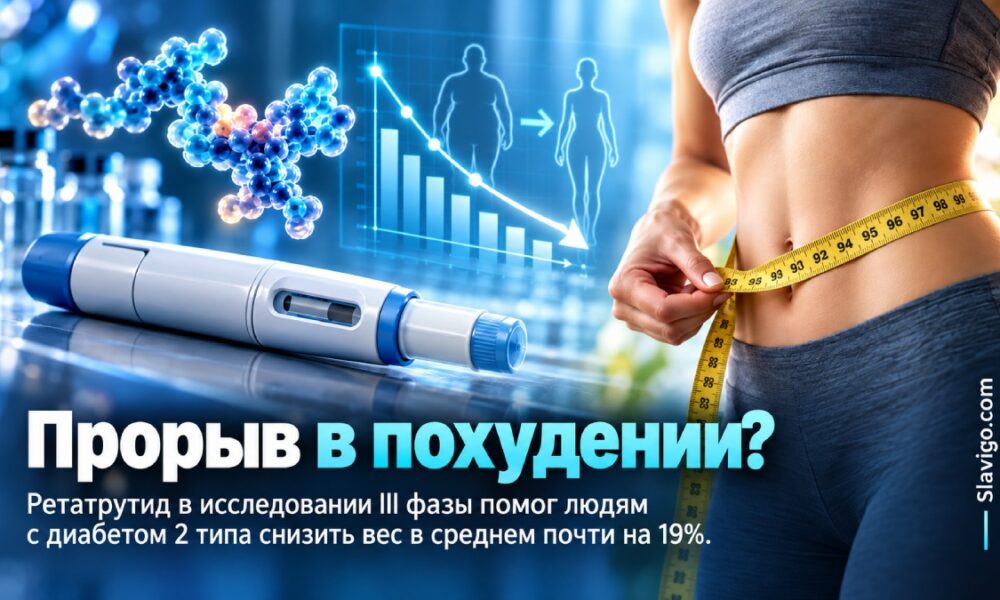Ретатрутид помог снизить вес почти на 19% за 80 недель: результаты крупного испытания
