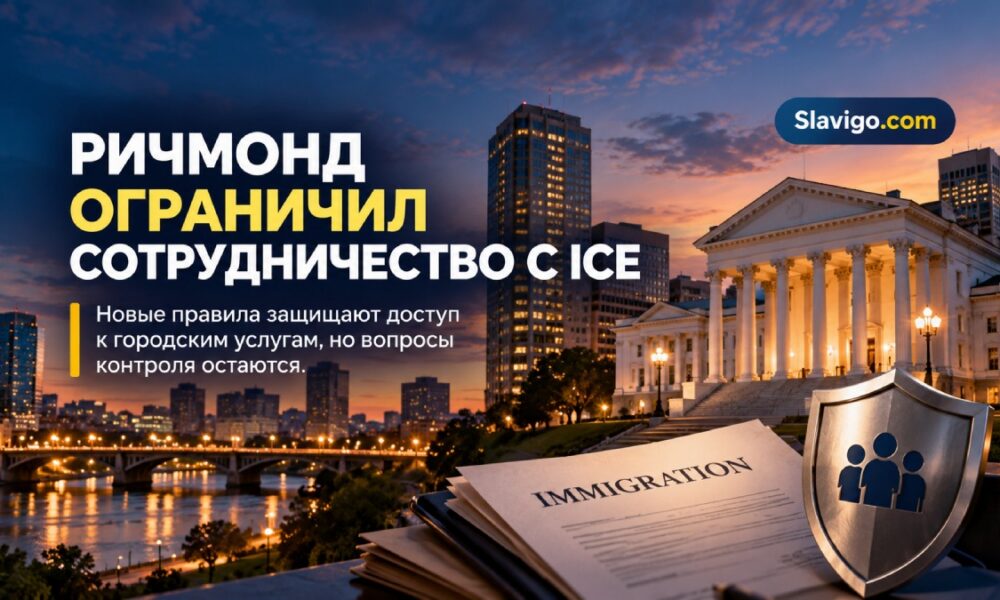 Муниципальное здание в Ричмонде и прохожие
