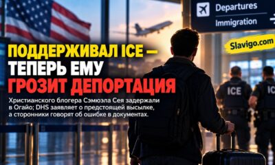 Пассажир с багажом в терминале американского аэропорта
