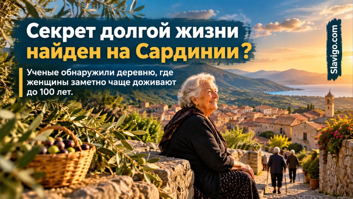 В деревне на Сардинии женщины почти втрое чаще доживают от 70 до 100 лет, чем в США