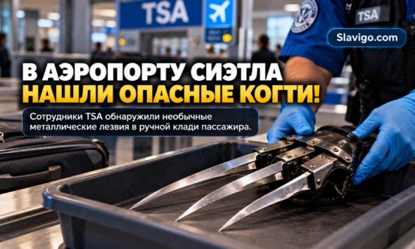 Редакционная иллюстрация: В аэропорту SEA на досмотре обнаружили перчатку с длинными металлическими лезвиями
