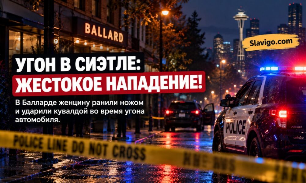 В Ballard женщина ранена ножом при угоне автомобиля