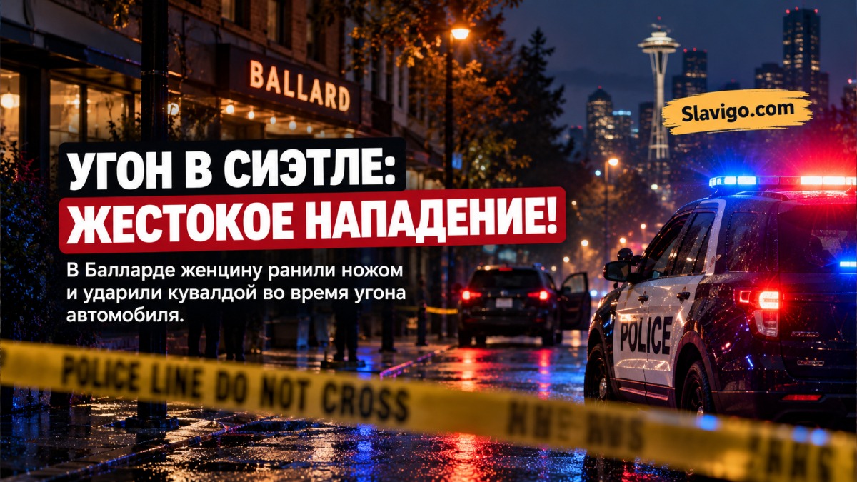 В Ballard женщина ранена ножом при угоне автомобиля